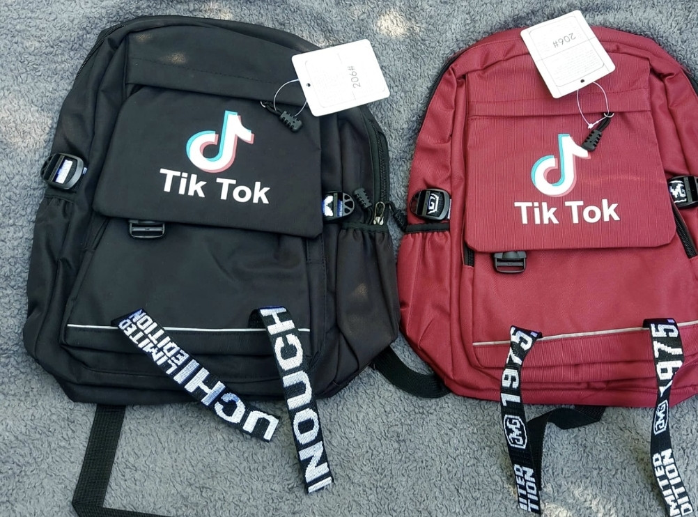 Рюкзак шкільний чорний для хлопчика Тік Ток TikTok