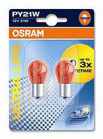 7507ULT-02B OSRAM ЛАМПА 12V PY21W 21W ULTRA LIFE BLIS