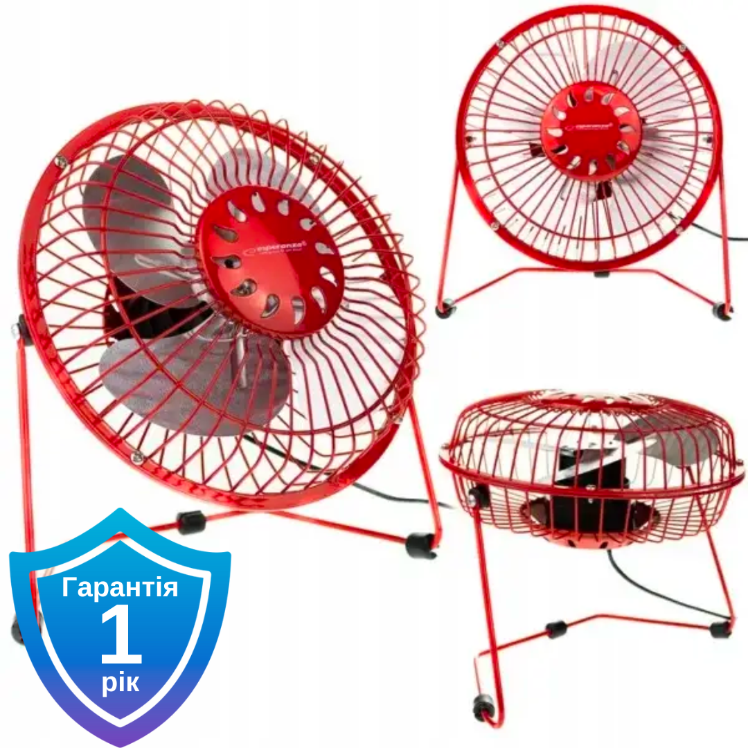 Настільний вентилятор Esperanza EA149R Yugo USB Ø 15 cm