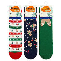 Детские махровые носочки 1-2 3-5 5-7 7-9 9-11 с тормозками теплые носки махра для мальчиков и девочек BROSS