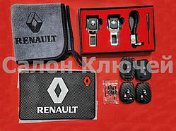 Подарунковий набір для Renault No3 (заглушки, брелок, мікрофібра, силіконовий килимок, чохол для ключа, ковпачки)
