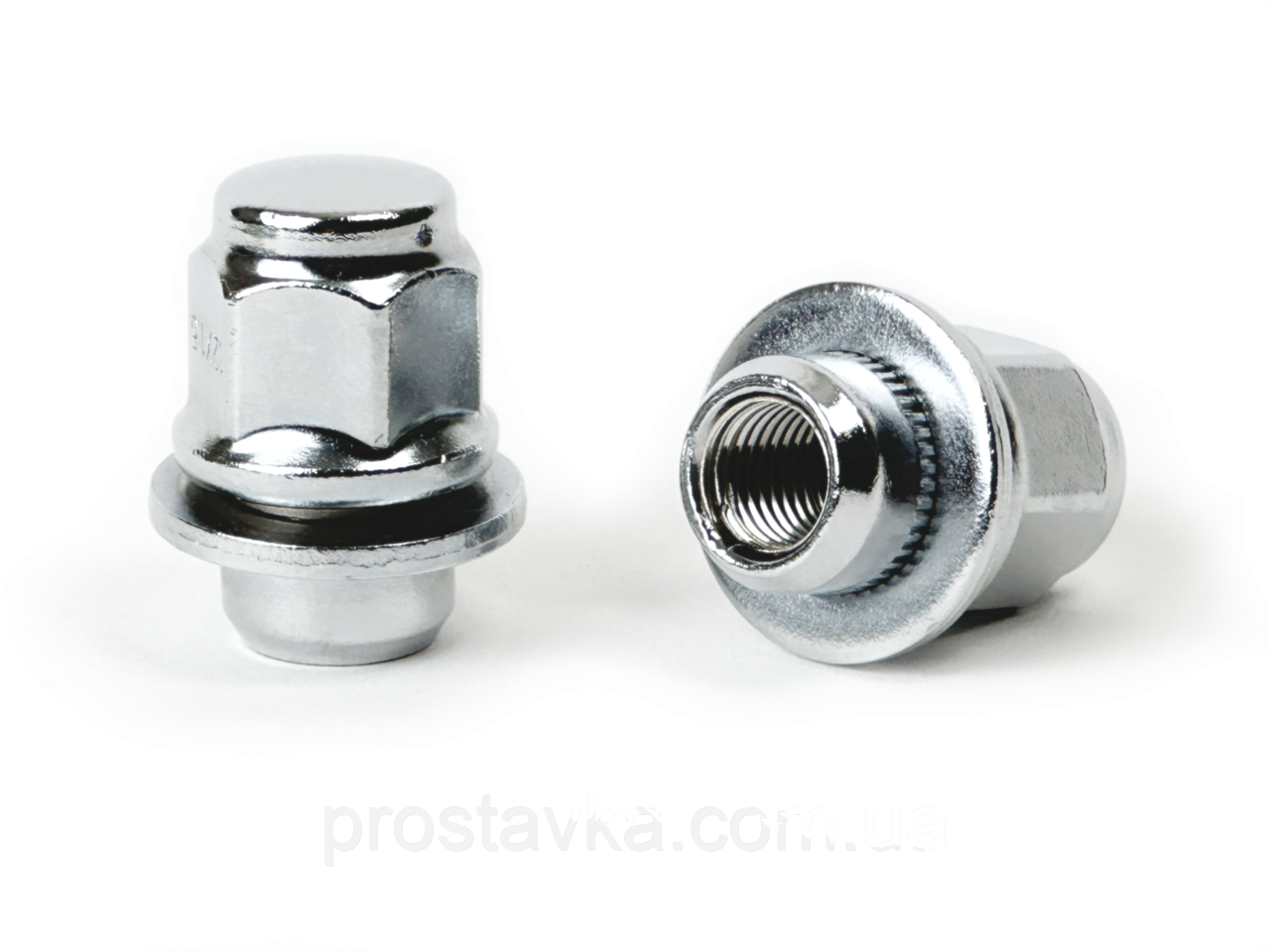 Гайка колісна M12Х1,5Х37,5 мм Пресшайба D-18.5 Хром Ключ 21, фото 1