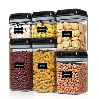 Органайзер для сипучих кухни Food Storage Container 6 Контейнерів | Набір пластикових контейнерів для круп