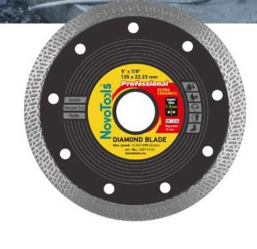 Алмазний круг NovoTools Professional 125 мм*10 мм*22,23 мм Екстра Кераміка, фото 1