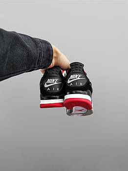 Чоловічі кросівки Nike Air Jordan IV високі шкіряні чорні Найк Аір Джордан 4 демісезонні