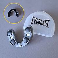 Капа для бокса боксерская для зубов одночелюстная Everlast Evergel Односторонняя Серый (Evergel)