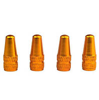 Ковпачки на ніпель Presta, алюміній, пара Жовті