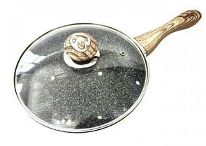 Сковорода зручна на кухню 22*4,5см антипригарне гранітне покриття, сковорода універсальна для приготування.