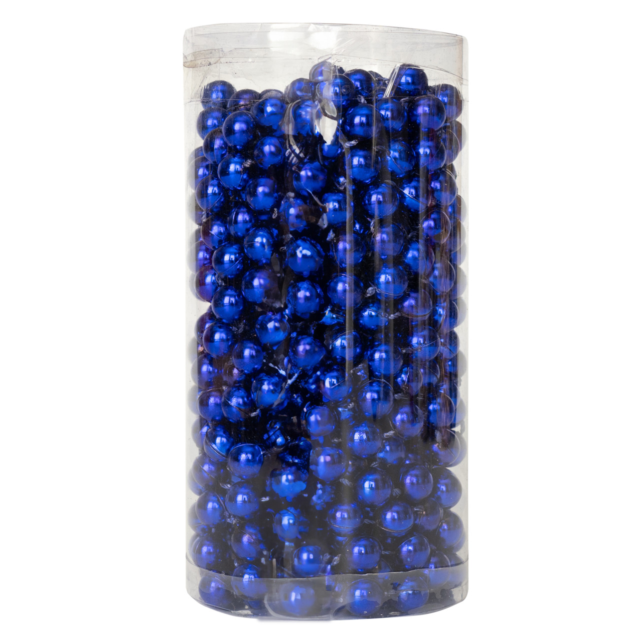 Намисто на ялинку, 12мм х 8м, синій, пластик (251918), фото 1