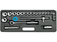 Набір головок торцевих VOREL : квадрат 1/2" з інструментами [24 Од.] [5]