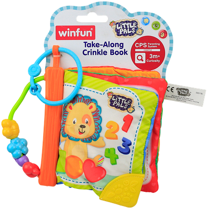 Підвіска на коляску м'яка книжка 22см, прорізувач, що шарудить 0176-NI