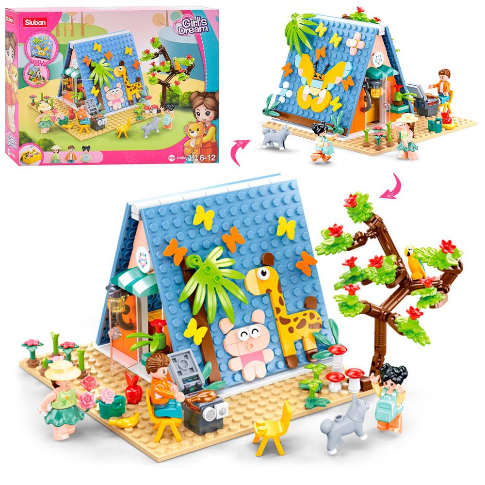 Конструктор табір, 341 деталь, тварини, фігурки SLUBAN M38-B1088, фото 1