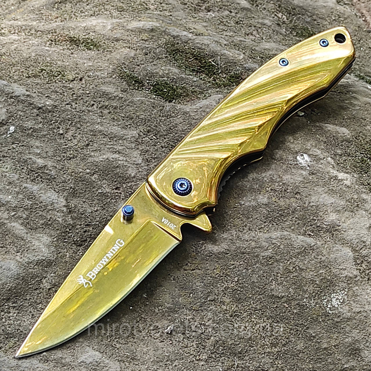 Ніж викидний Browning 2018A Golden, фліпер