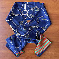 Шарф жіночий весна осінь тканина поліестер із відчуттям шовку етнічний принт розмір 140х15 см