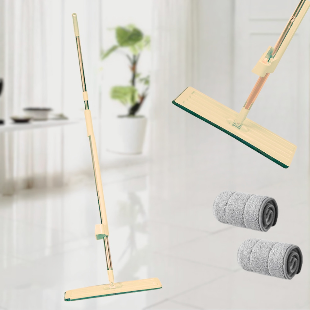 Телескопічна швабра Spin Mop 360 з 2 мікрофібрами та автоматичним вертикальним віджимом Швабра ледащо