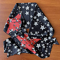 Шарф жіночий весна осінь тканина поліестер із відчуттям шовку принт зірочки розмір 140х15 см