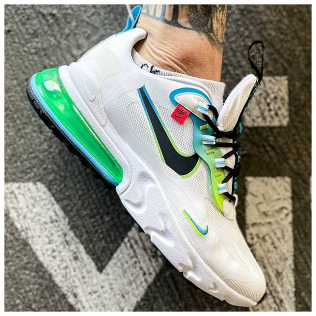 Nike air 270 white green hot sale