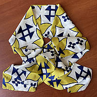 Шарф жіночий весна осінь тканина поліестер із відчуттям шовку принт етнічний розмір 140х15 см