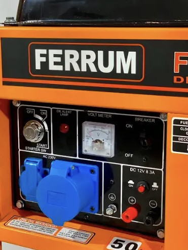 Генератор дизельный FERRUM 5.5 кВт FRDG5255JD - фото 2 - id-p1928395846