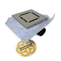 Горизонтальний трап для душу PYS Floor Drain 15х15 см, малюнок решітки лінія Evimetal, фото 5
