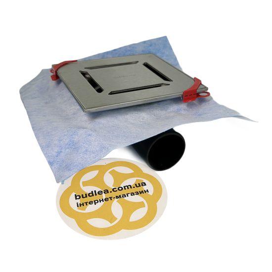 Горизонтальний трап для душу PYS Floor Drain 15х15 см, малюнок решітки лінія Evimetal