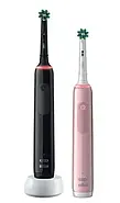 Зубна щітка Braun Oral-B D505 PRO 3 3900 Black+Pink Cross Action, фото 4