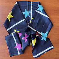 Шарф жіночий весна осінь тканина поліестер із відчуттям шовку принт зірки розмір 140х15 см