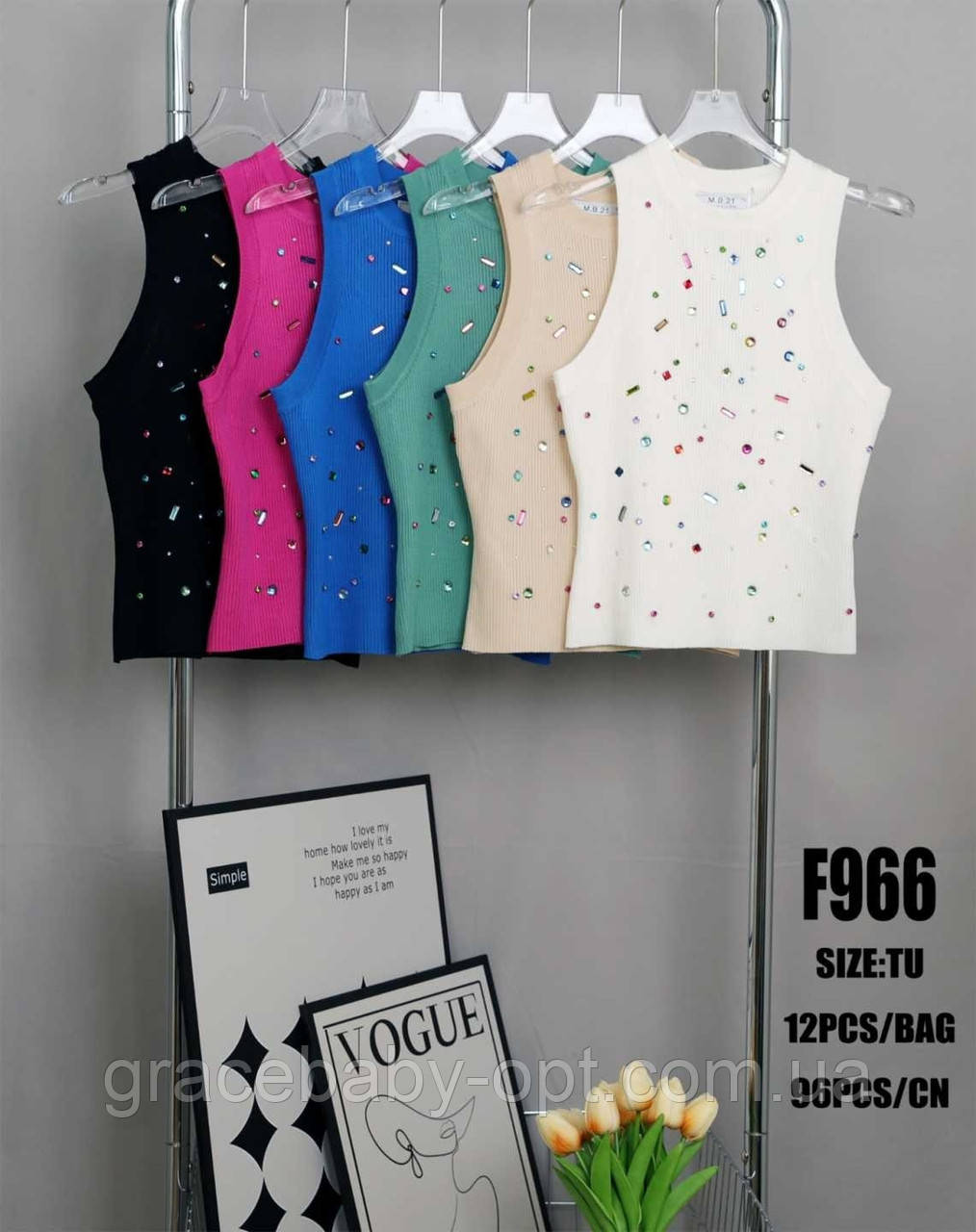 Майка жіноча оптом, S-XL pp., № Si-F966