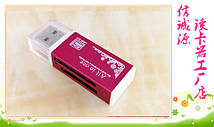 Кардрідер USB2.0 (card reader/writer) 4 в 1 Banoiroox, фото 6