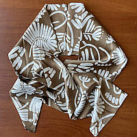 Шарф жіночий весна осінь тканина поліестер із відчуттям шовку квітковий принт розмір 140х15 см