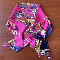 Шарф жіночий весна осінь тканина поліестер із відчуттям шовку принт етнічний розмір 140х15 см