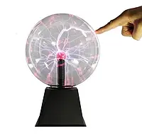 Плазменный шар Тесла Plasma Light Магический шар Молнии Ночник Светильник Электрический шар размер 6