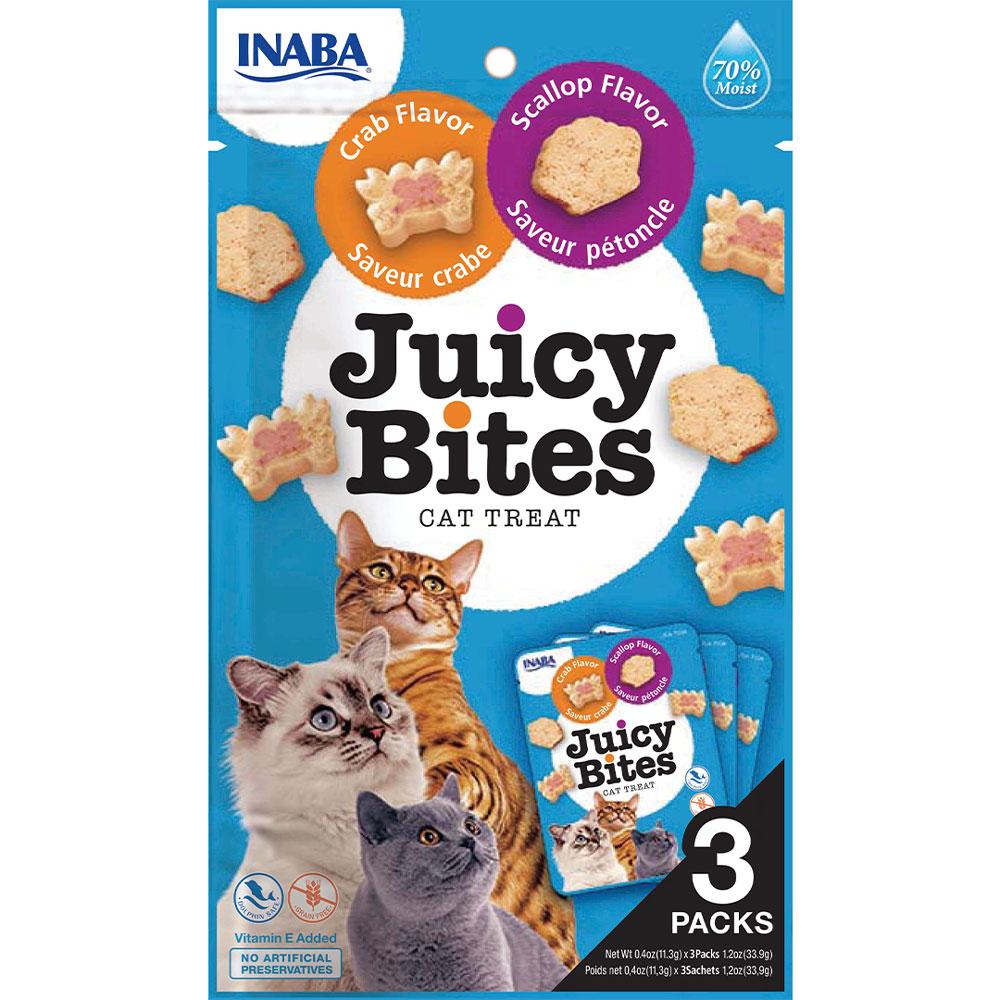 Ласощі для котів соковиті снеки зі смаком гребінця та краба Inaba Juicy Bites 3 шт/уп, фото 1