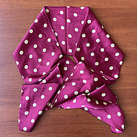 Шарф жіночий весна осінь тканина поліестер із відчуттям шовку принт горошок розмір 140х15 см