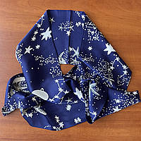 Шарф жіночий весна осінь тканина поліестер із відчуттям шовку принт зоряне небо розмір 140х15 см