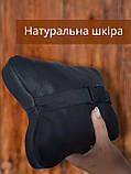 Автомобільний аксесуар - шкіряна подушка підголівник з маркою автомобіля для машини під голову для подорожей, фото 7