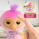 Інтерактивна іграшка мавпочка Гармонія New Fingerlings 2023 Interactive Baby Monkey Harmony (рожевий) WowWee, фото 7