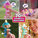 Інтерактивна іграшка мавпочка Гармонія New Fingerlings 2023 Interactive Baby Monkey Harmony (рожевий) WowWee, фото 3
