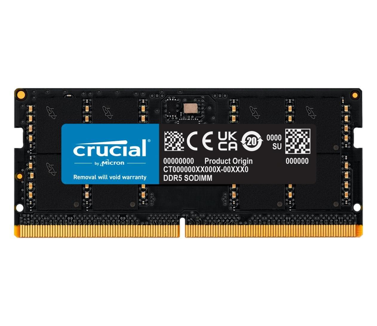 Пам'ять для ноутбуків Crucial 16 GB SO-DIMM DDR5 5600 MHz (CT16G56C46S5), фото 1