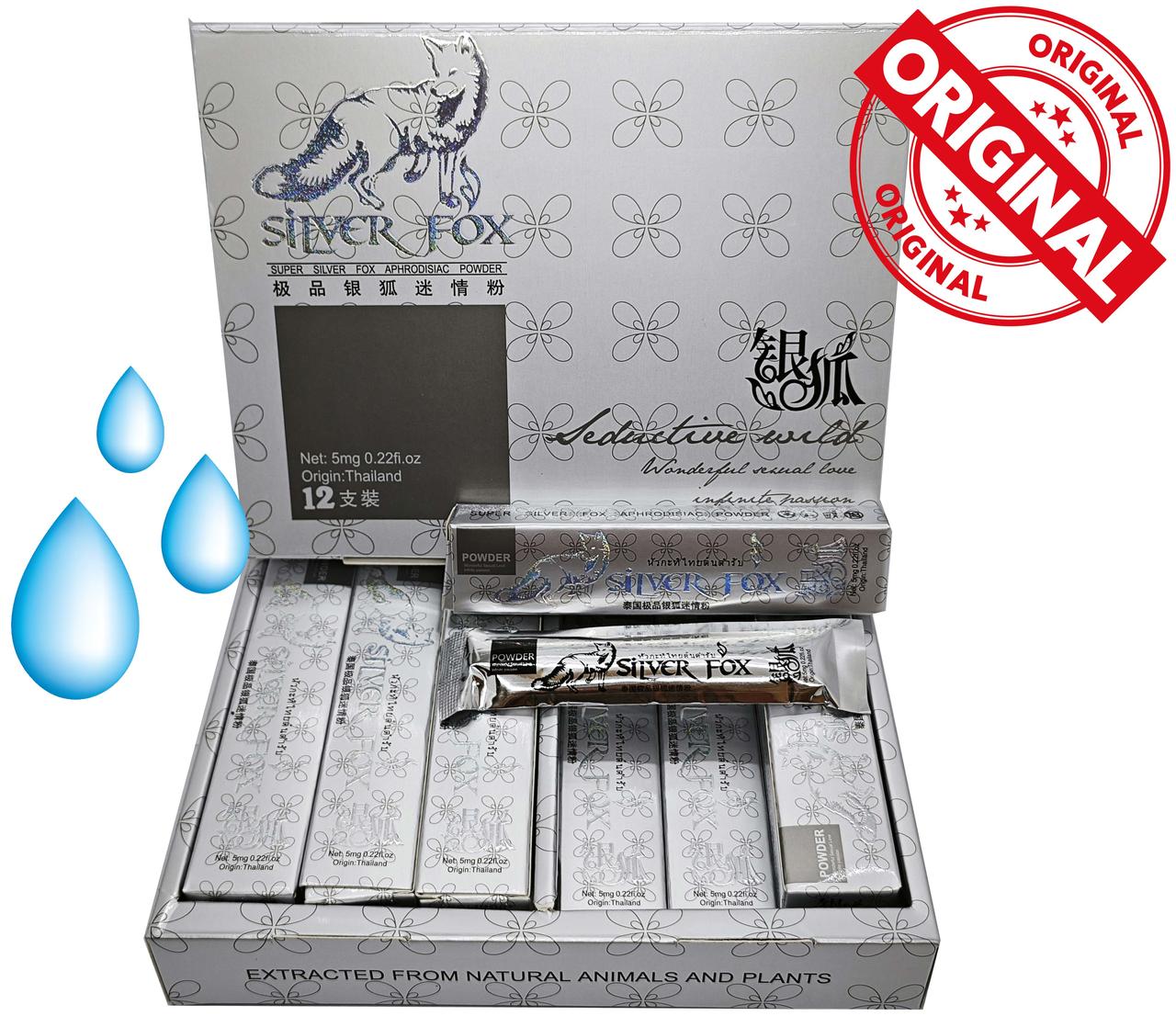 Silver Fox Збудливі КРАПЛІ для жінок – Срібна лисиця – 12 пакетиків