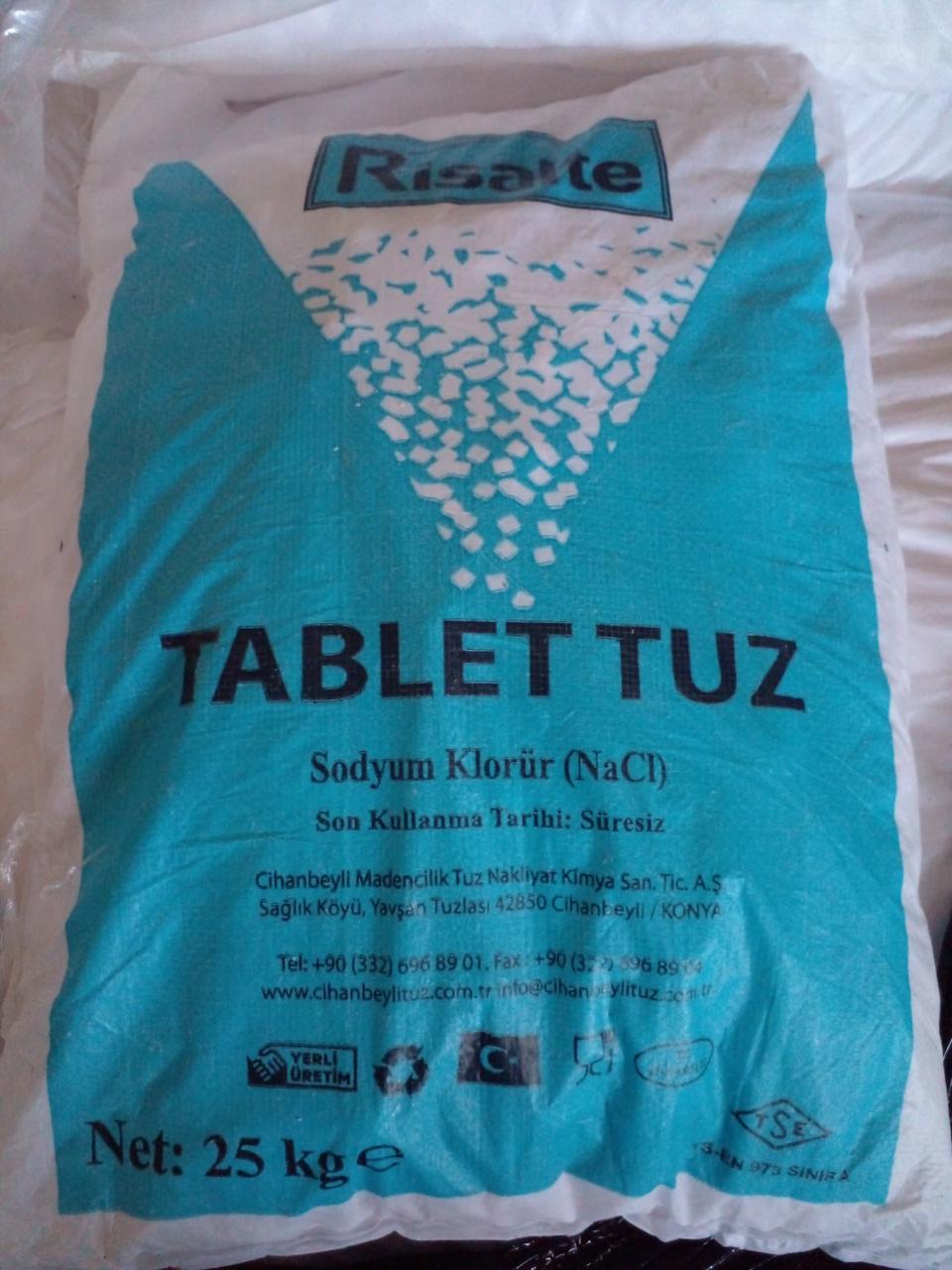 Сіль таблетована екстра в мішках по 25 кг турцька