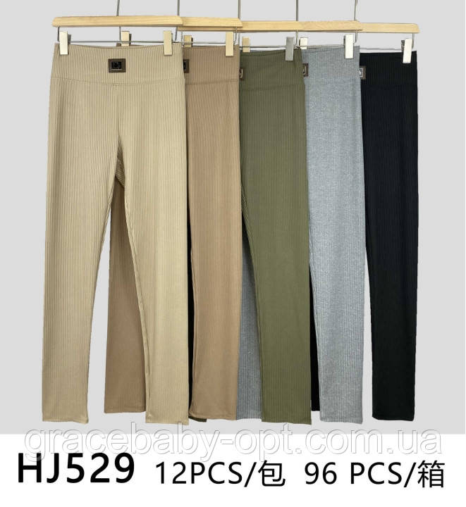 Лосини рубчик жіночі оптом, S-XL pp, № HJ529