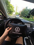 Подушка підголівник для Volkswagen - стильний аксесуар з натуральної шкіри подарунок для водія в машину, фото 5