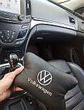 Подушка підголівник для Volkswagen - стильний аксесуар з натуральної шкіри подарунок для водія в машину, фото 6