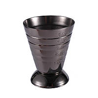 Джигер с делениями Olin & Olin мерный стакан металлический черный 2.5 oz, 75 ml, 5 Tbsp