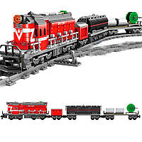 Електрична залізниця конструктор 1084шт  Червоний