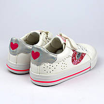 9829D Білі сліпони налипучці для дівчинки з рожевими блискітками тм Том.м розмір 28 - устілка 17,5 см, фото 5