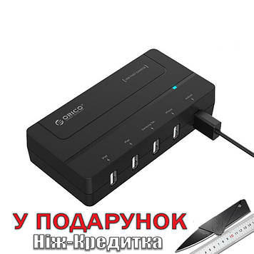 Мережевий зарядний пристрій Orico 30W 5В 6А c 5 USB-портами Smart Desktop Charger  Чорний