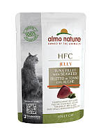Упаковка влажного корма Almo Nature HFC Cat Jelly для кошек с тунцом и водорослями 55 г x 24 шт