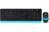 Комплект клавиатура и мышка беспроводной A4Tech FG1010 (Blue)